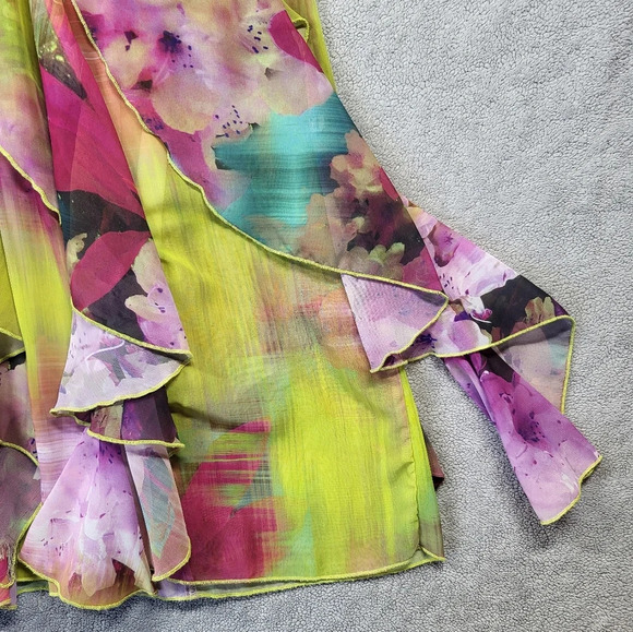 Signature by Robbie Bee Dress Womens 6 Floral Fairy Art To Wear Ethereal - Picture 15 of 16